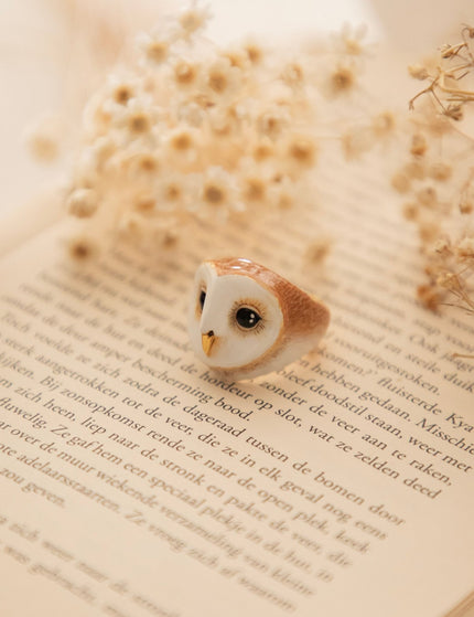 Lucky Owl White - Ring - ellemilla