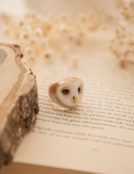 Lucky Owl White - Ring - ellemilla