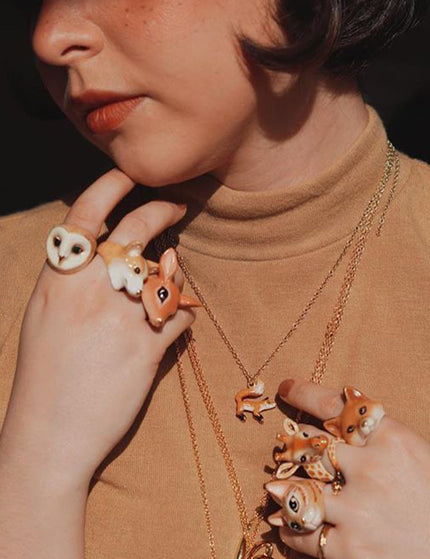 Lucky Owl White - Ring - ellemilla