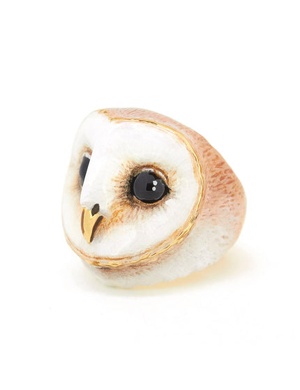 Lucky Owl White - Ring - ellemilla