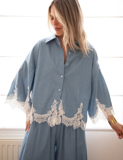 Lucy Lace Blue - Broek - ellemilla