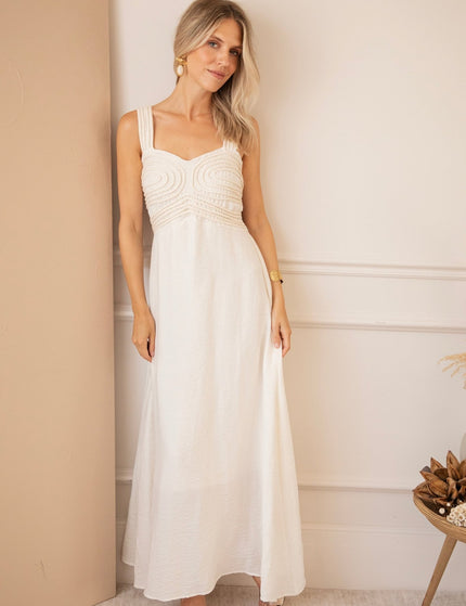 Macrame Moments Beige - Maxi Jurk - ellemilla