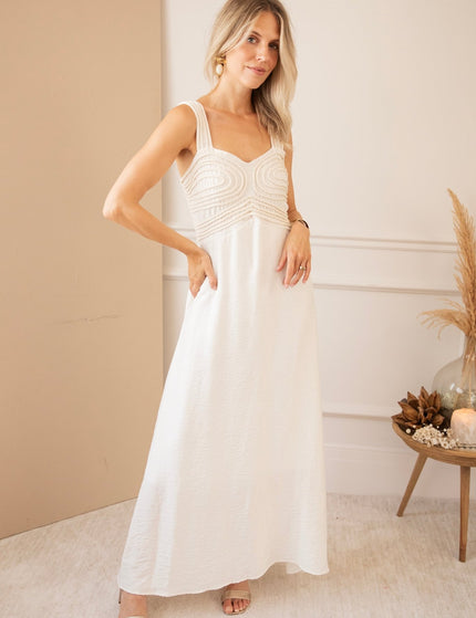 Macrame Moments Beige - Maxi Jurk - ellemilla