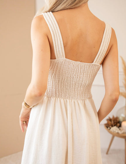 Macrame Moments Beige - Maxi Jurk - ellemilla