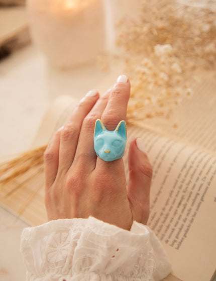 Maew Cat Blue - Ring - ellemilla