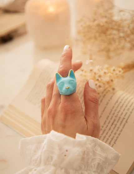 Maew Cat Blue - Ring - ellemilla