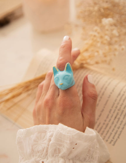 Maew Cat Blue - Ring - ellemilla