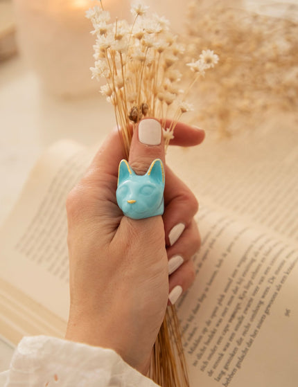 Maew Cat Blue - Ring - ellemilla