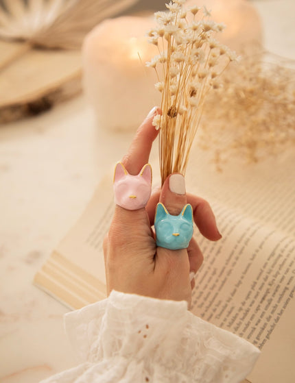 Maew Cat Blue - Ring - ellemilla
