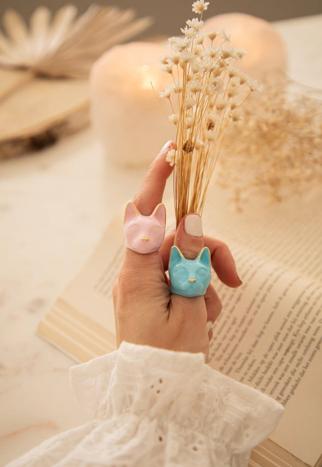 Maew Cat Blue - Ring - ellemilla