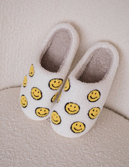 Many Smiles Off White/Yellow - Slippers - ellemilla