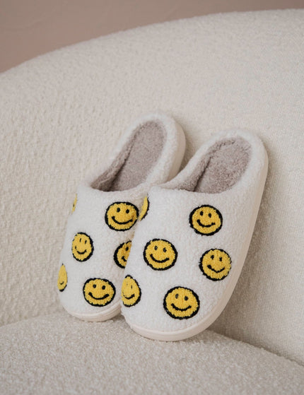 Many Smiles Off White/Yellow - Slippers - ellemilla