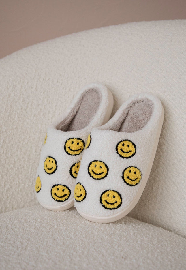 Many Smiles Off White/Yellow - Slippers - ellemilla