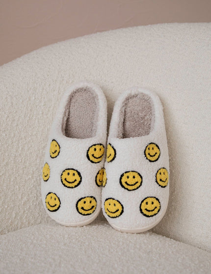 Many Smiles Off White/Yellow - Slippers - ellemilla