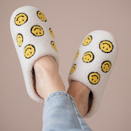 Many Smiles Off White/Yellow - Slippers - ellemilla