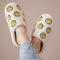 Many Smiles Off White/Yellow - Slippers - ellemilla