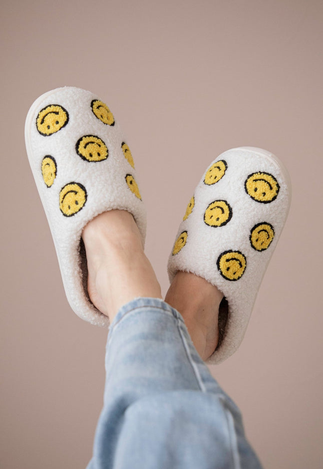 Many Smiles Off White/Yellow - Slippers - ellemilla