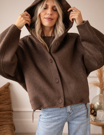 Mara Hooded Choco - Jacket - ellemilla