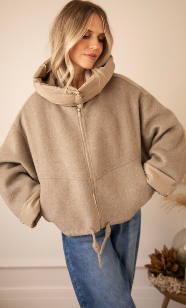 Mara Mood Mix Taupe - Jacket - ellemilla