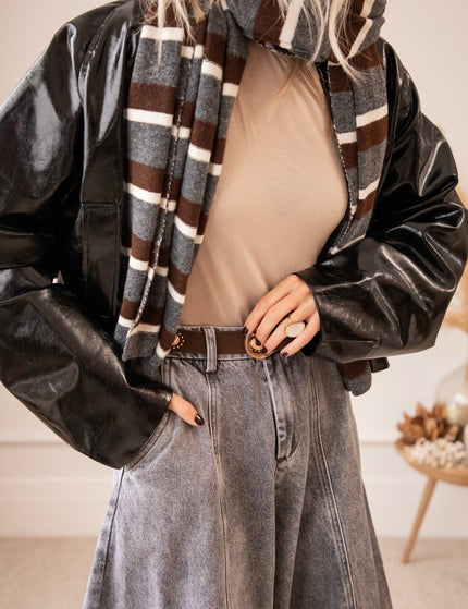 Mason Wide Barrel Smoke Grey - Jeans - ellemilla
