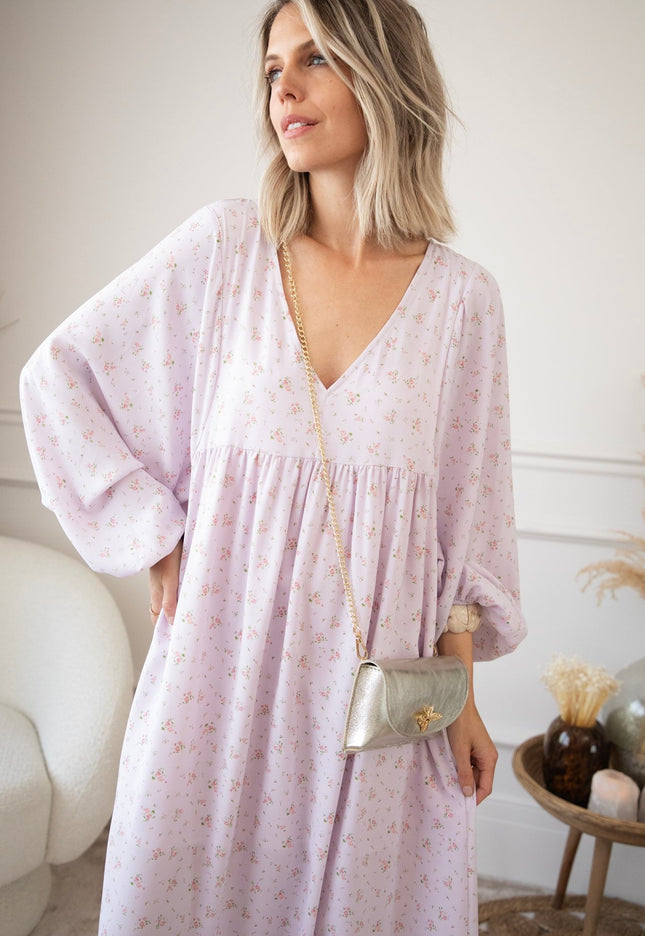 Maud Fleur Lila - Maxi Jurk - ellemilla