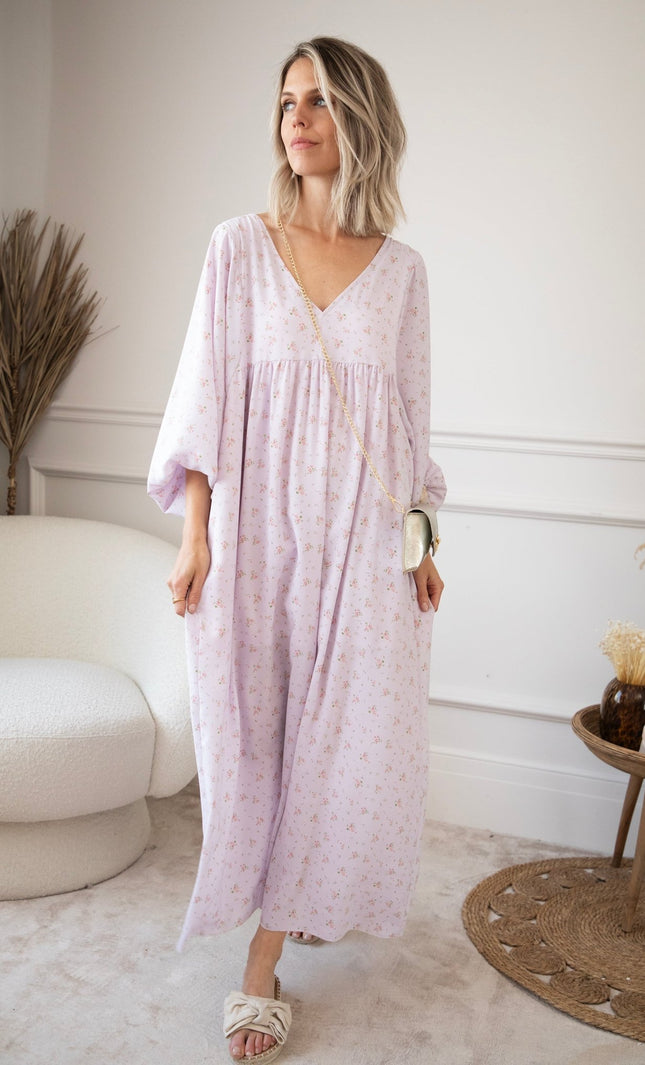 Maud Fleur Lila - Maxi Jurk - ellemilla