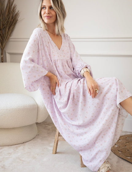Maud Fleur Lila - Maxi Jurk - ellemilla