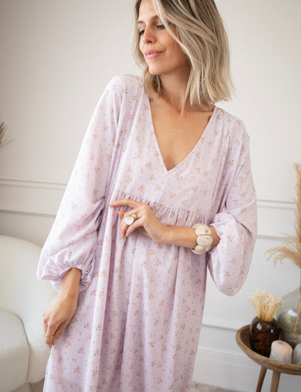 Maud Fleur Lila - Maxi Jurk - ellemilla