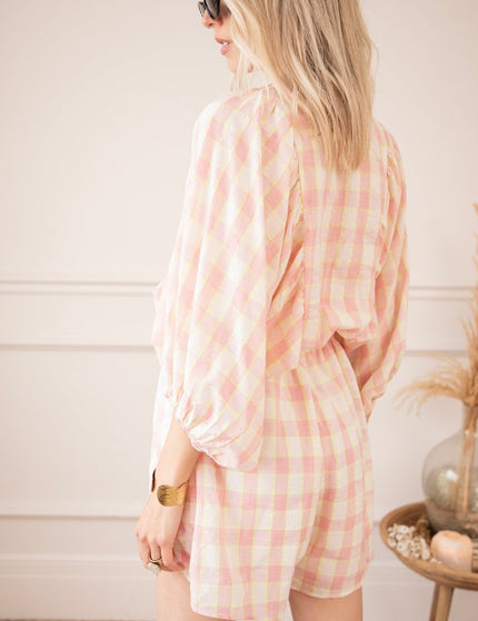 Melody Check Pink - Playsuit - ellemilla