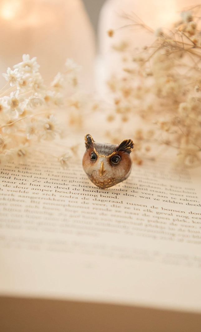 Merry Owl Brown - Ring - ellemilla