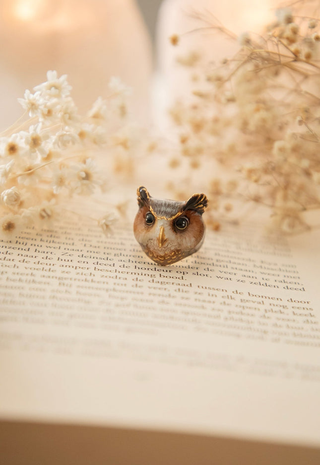 Merry Owl Brown - Ring - ellemilla