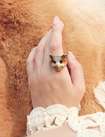 Merry Owl Brown - Ring - ellemilla