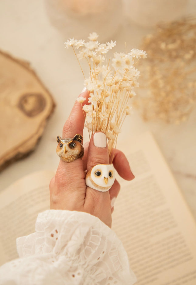Merry Owl Brown - Ring - ellemilla