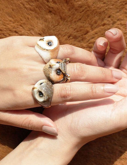 Merry Owl Brown - Ring - ellemilla