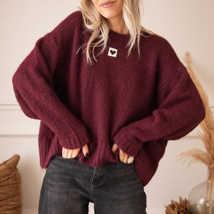 Middle Of My Heart Mulberry - Trui - ellemilla