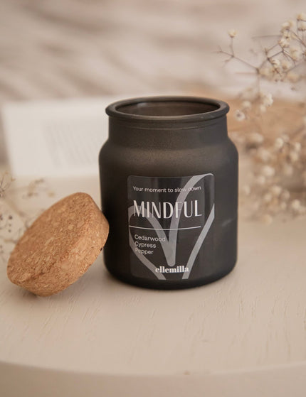 Mindful Black - Geurkaars - ellemilla