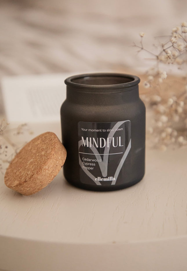 Mindful Black - Geurkaars - ellemilla