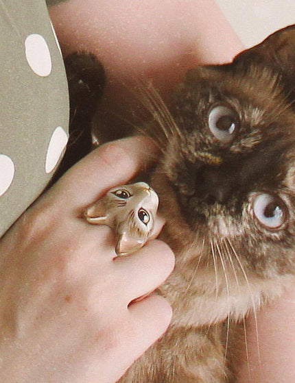 Mok Cat Brown - Ring - ellemilla