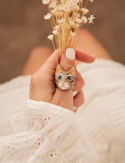Mok Cat Brown - Ring - ellemilla