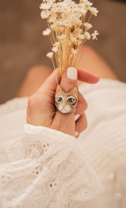 Mok Cat Brown - Ring - ellemilla