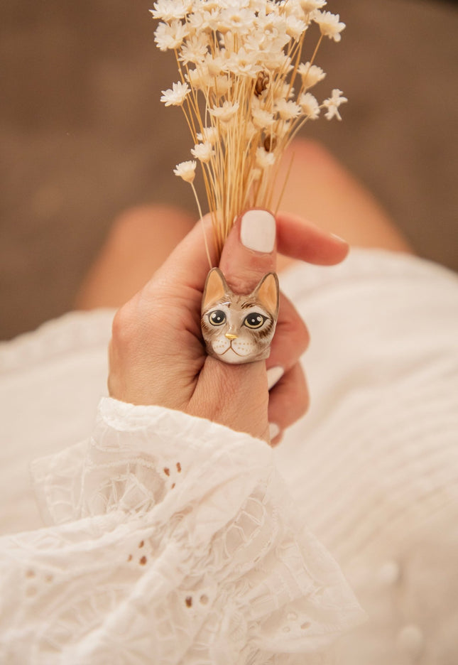 Mok Cat Brown - Ring - ellemilla