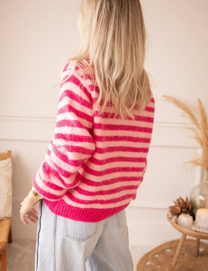 More Self Love Stripes Fuchsia/Soft Pink - Vest - ellemilla