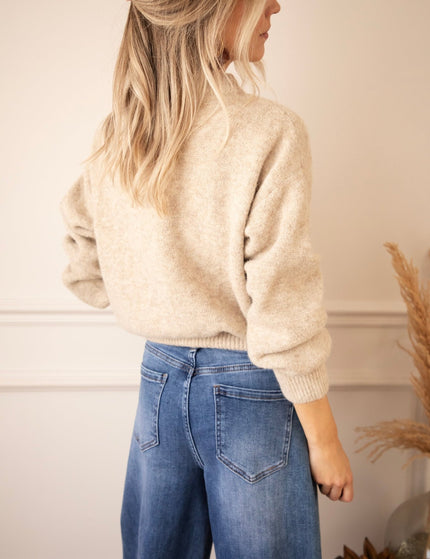Noa Knit Light Taupe - Trui - ellemilla