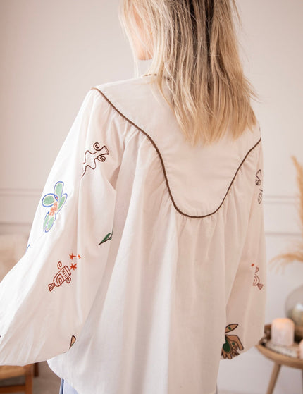 Oriental Escape White - Blouse - ellemilla