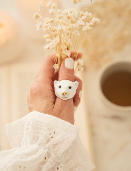 Paul Polar Bear White - Ring - ellemilla