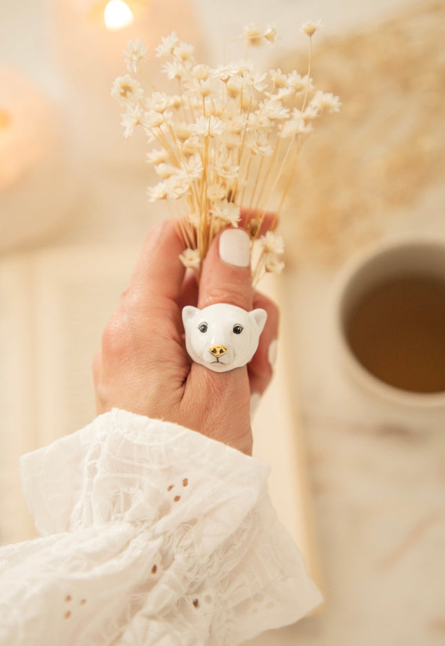 Paul Polar Bear White - Ring - ellemilla