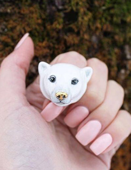 Paul Polar Bear White - Ring - ellemilla