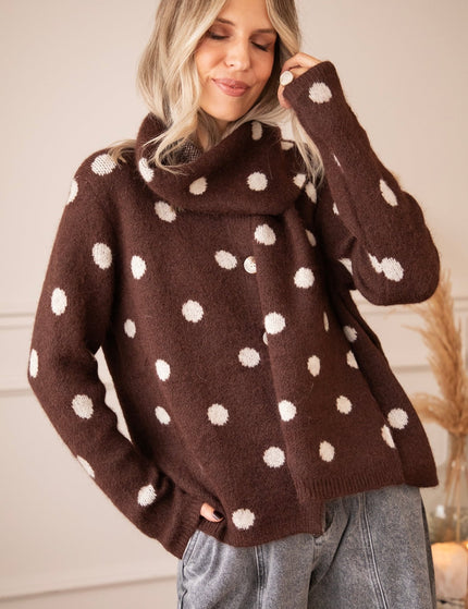 Pepper Dot Brown/Off White - Vest - ellemilla