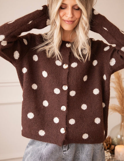 Pepper Dot Brown/Off White - Vest - ellemilla