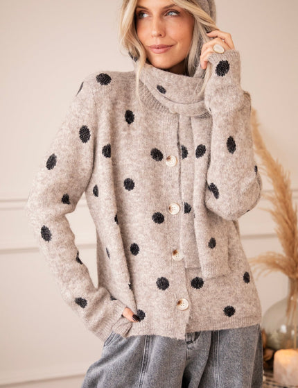 Pepper Dot Taupe/black - Vest - ellemilla